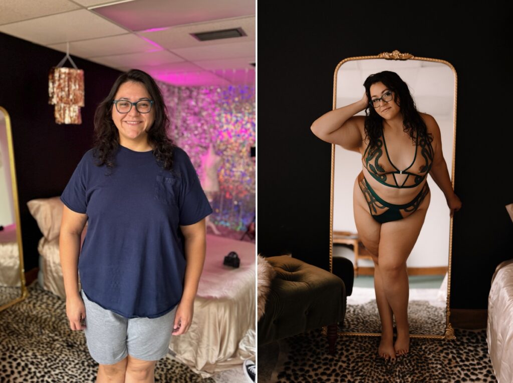 Empowering boudoir makeover of Florida woman captured by Leila Abigail Photography